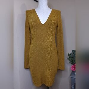 Zara Snakeskin V neck Dress